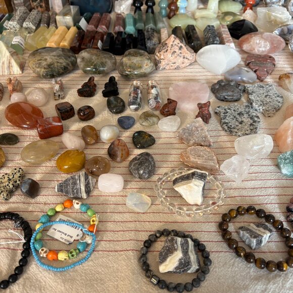 HUGE Crystal Lot! Towers Spheres Jewelry Pendants ETC Wholesale - Picture 6 of 12